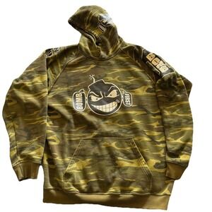 Bomb First Camo Pullover Hoodie "No Words / Bomb Logo" – Men's XL
